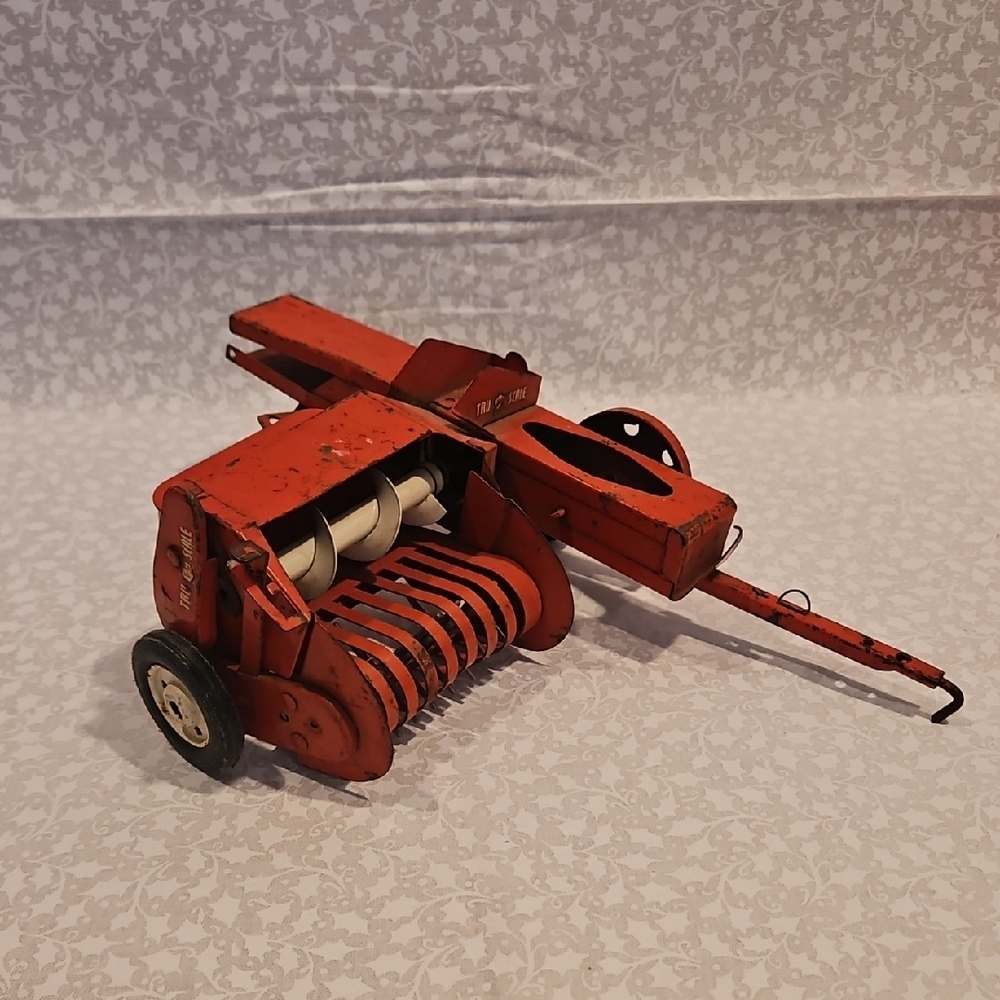 Vintage 50's-60's Tru Scale Pressed Steel Farm Hay Baler For Parts Repair